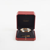 Cartier Double Love 18K Diamond Paved Yellow Gold/White Gold Size 17